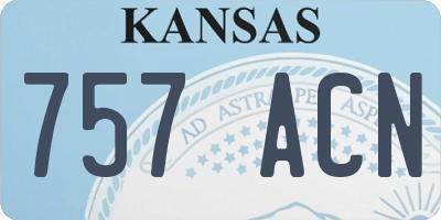 KS license plate 757ACN