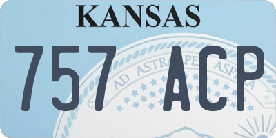 KS license plate 757ACP