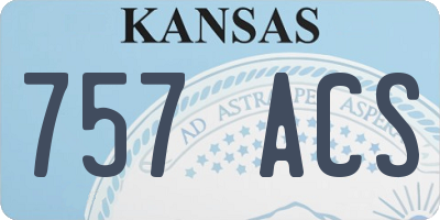 KS license plate 757ACS