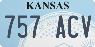 KS license plate 757ACV