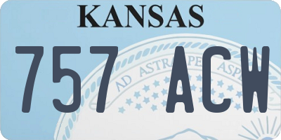 KS license plate 757ACW