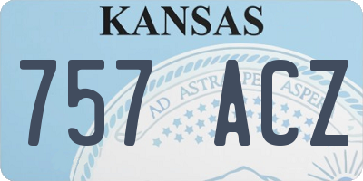 KS license plate 757ACZ
