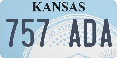 KS license plate 757ADA