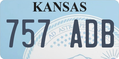 KS license plate 757ADB