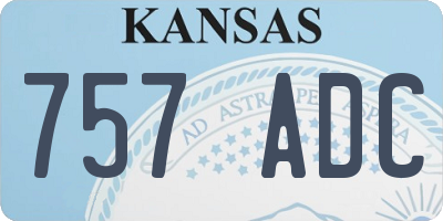 KS license plate 757ADC
