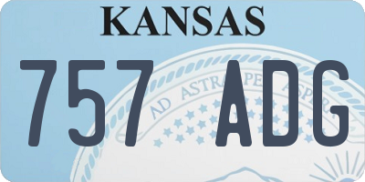 KS license plate 757ADG