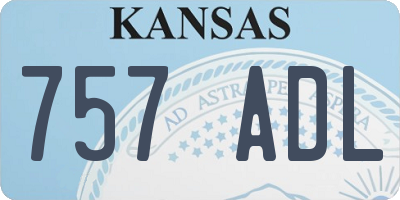 KS license plate 757ADL