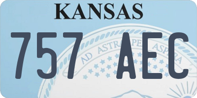 KS license plate 757AEC