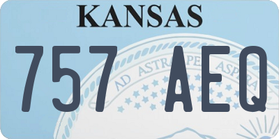 KS license plate 757AEQ
