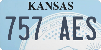 KS license plate 757AES