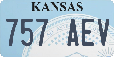 KS license plate 757AEV
