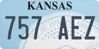 KS license plate 757AEZ