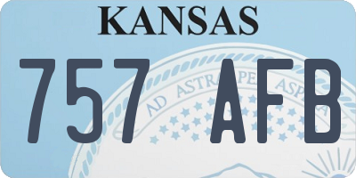 KS license plate 757AFB