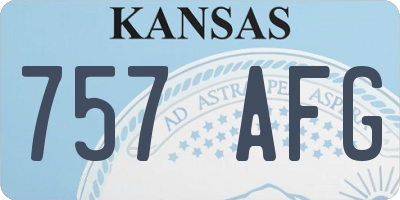 KS license plate 757AFG