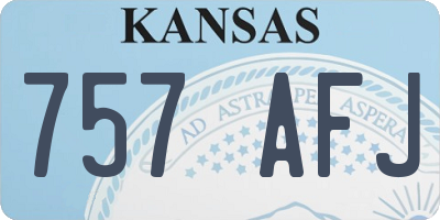 KS license plate 757AFJ