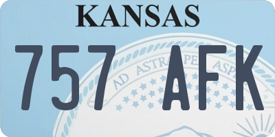 KS license plate 757AFK