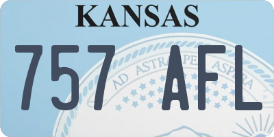 KS license plate 757AFL