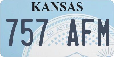 KS license plate 757AFM