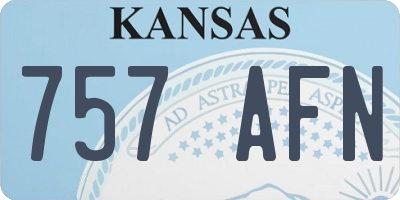 KS license plate 757AFN