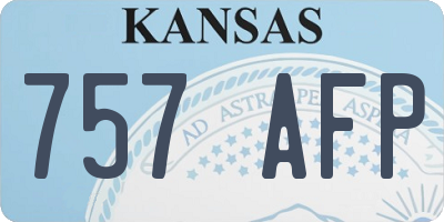 KS license plate 757AFP