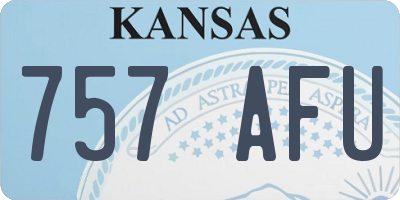 KS license plate 757AFU
