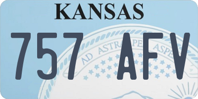 KS license plate 757AFV
