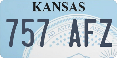 KS license plate 757AFZ