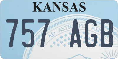 KS license plate 757AGB