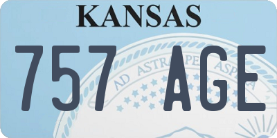 KS license plate 757AGE