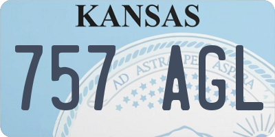 KS license plate 757AGL