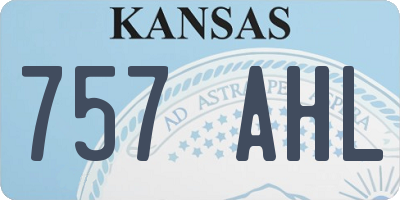 KS license plate 757AHL