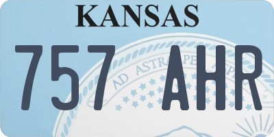 KS license plate 757AHR