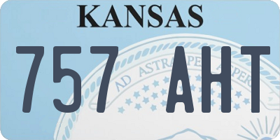 KS license plate 757AHT