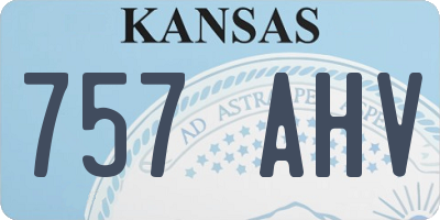 KS license plate 757AHV