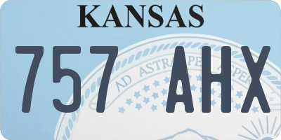 KS license plate 757AHX