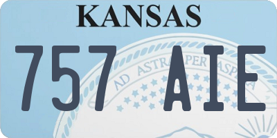 KS license plate 757AIE