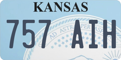 KS license plate 757AIH