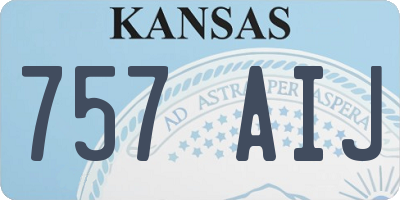 KS license plate 757AIJ
