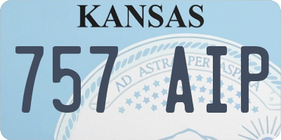 KS license plate 757AIP