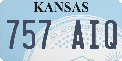 KS license plate 757AIQ