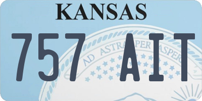 KS license plate 757AIT