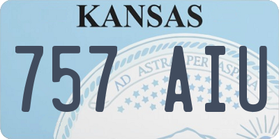 KS license plate 757AIU