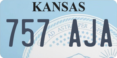 KS license plate 757AJA