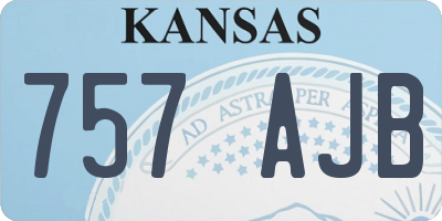 KS license plate 757AJB