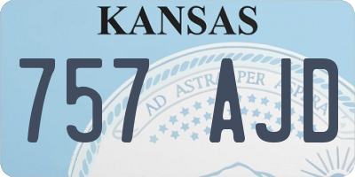 KS license plate 757AJD