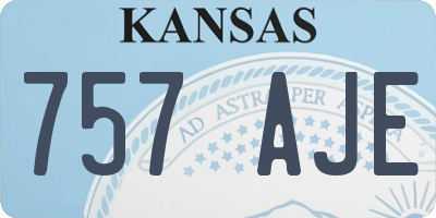 KS license plate 757AJE