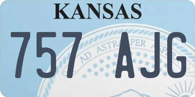KS license plate 757AJG