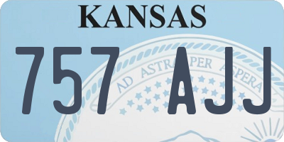 KS license plate 757AJJ