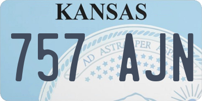 KS license plate 757AJN
