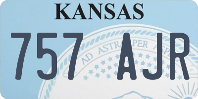 KS license plate 757AJR